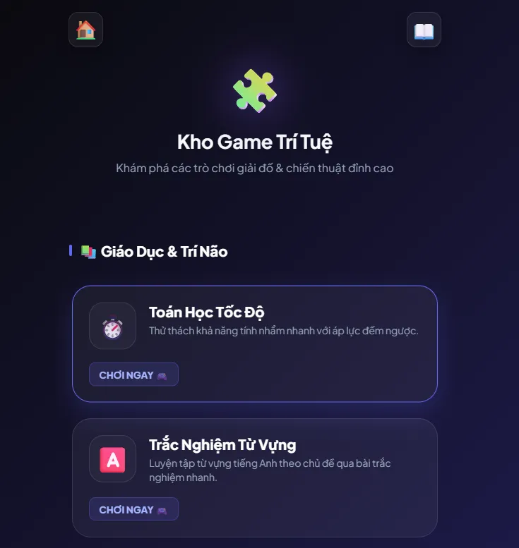 Lợi ích game trí tuệ